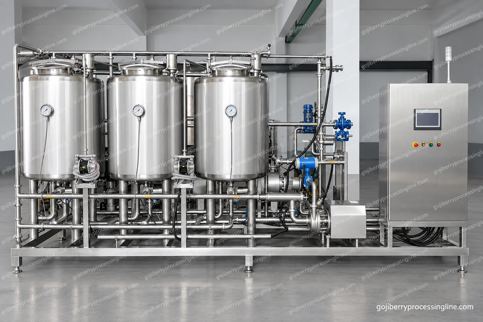 CIP Cleaning System for Goji Processing