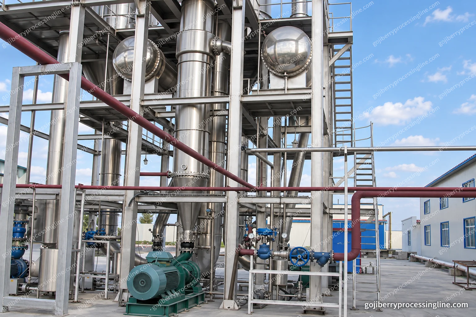 Evaporation System for Goji Concentrate